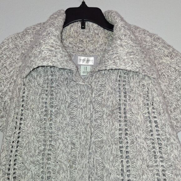 Motherhood Maternity Cardigan Women’s Medium Grey Knit Open Front Sweater - Picture 5 of 14
